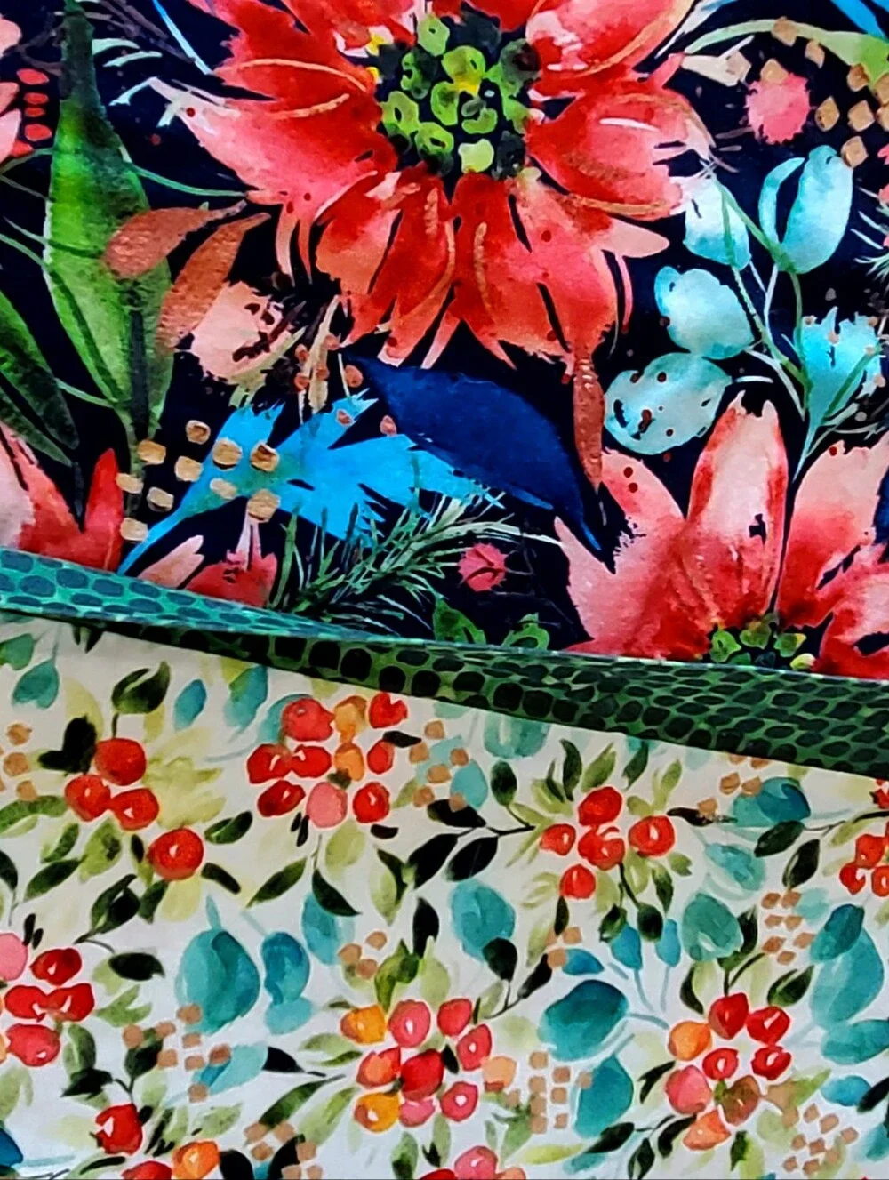 Custom King Size Boho Mix Pattern Pillow Sham Set of 2, Quality Cotton Like NEW